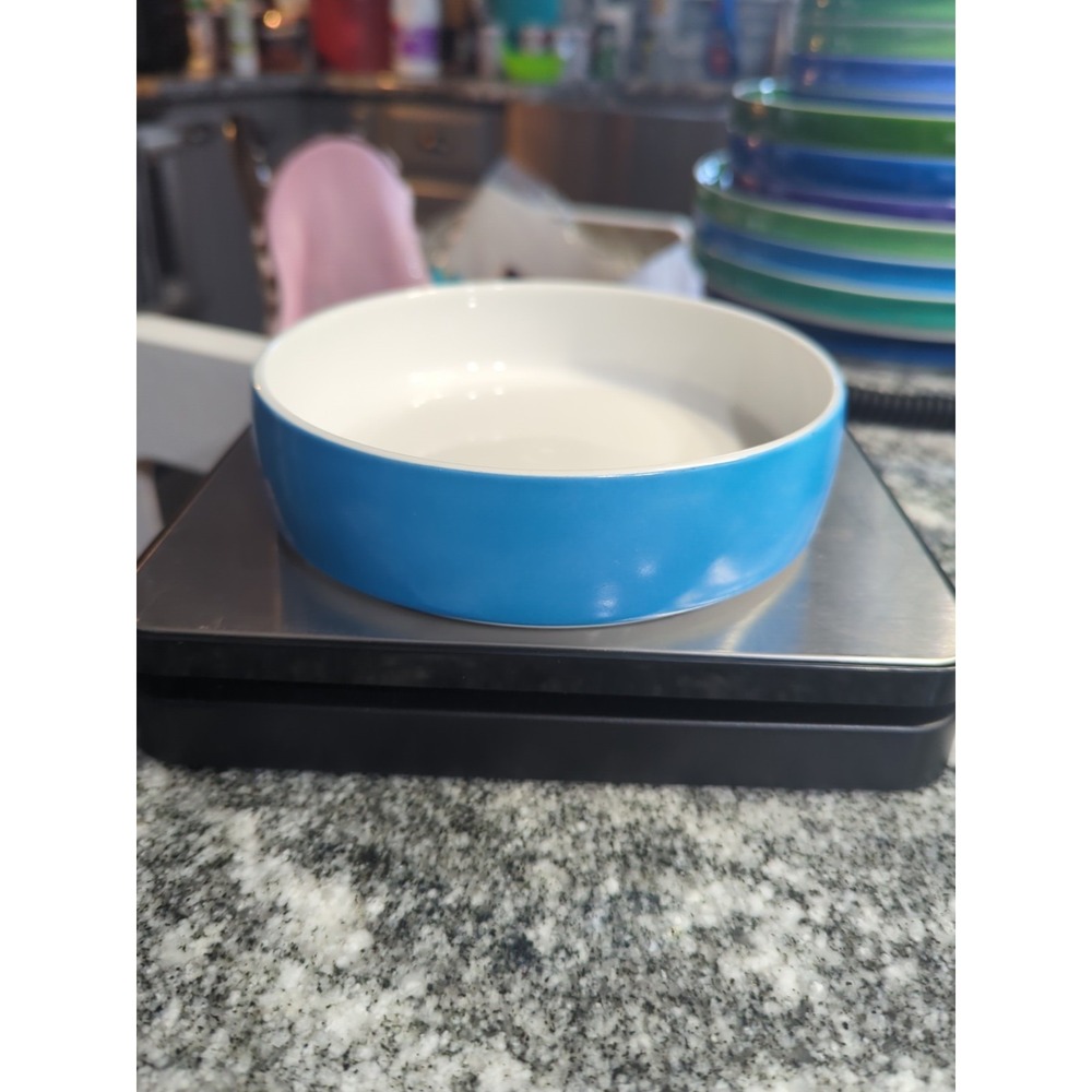 Vintage Block Chromatics Modernist Geometric Blue Salad Bowl Germany